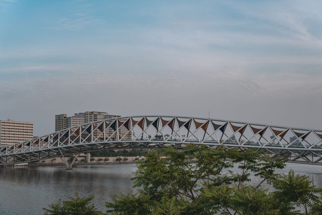 Atal Bridge over the Sabarmati Riverfront in Ahmedabad